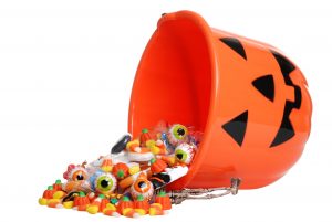 halloween bucket overflowing