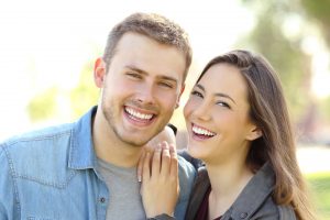 Happy couple smiling