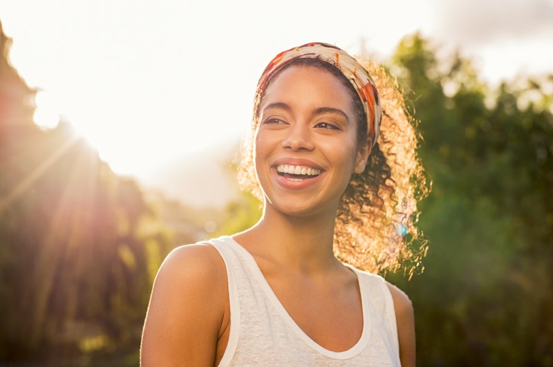 Woman Smiling with White Teeth